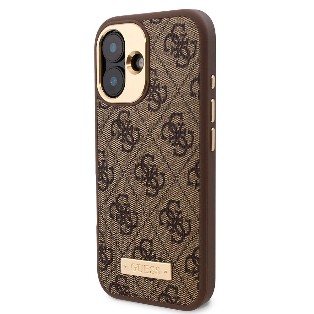 Guess iPhone 16 Plus Orjinal Lisanslı Magsafe Şarj Özellikli PU 4G Desenli Metal Plaka Klasik Logolu Telefon Kılıfı - 10 Guess iPhone 16 Plus Orjinal Lisanslı Magsafe Şarj Özellikli PU 4G Desenli Metal Plaka Klasik Logolu Telefon Kılıfı - 10